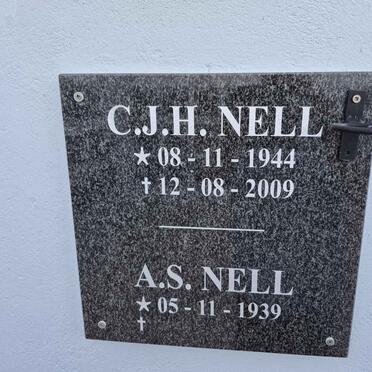 NELL C.J.H. 1944-2009 & A. S. 1939-