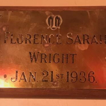 WRIGHT Florence Sarah -1936