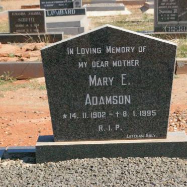 ADAMSON Mary E. 1902-1995