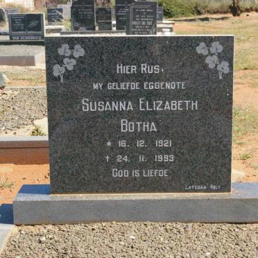 BOTHA Susanna Elizabeth 1921-1993