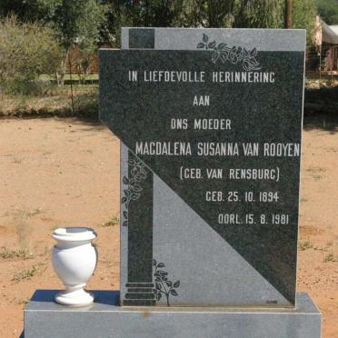 ROOYEN Magdalena Susanna, van nee VAN RENSBURG 1894-1981