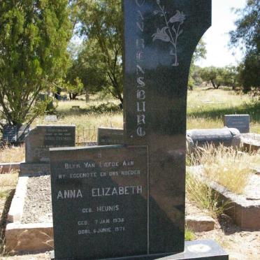RENSBURG Anna Elizabeth, van nee HEUNIS 1938-1971