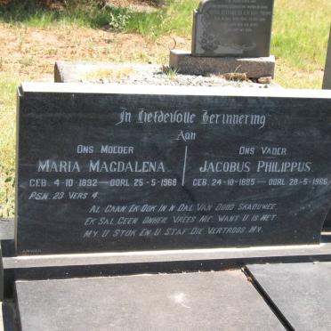 SNYMAN Jacobus Philippus 1885-1966 &amp; Maria Magdalena 1892-1968