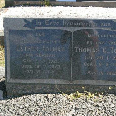 TOLMAY Thomas C. 1916-1962 &amp; Esther SEAMAN 1921-1967