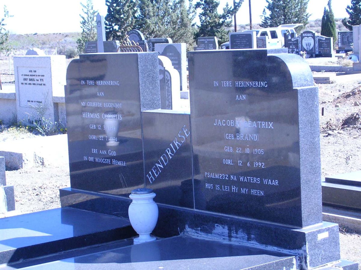 HENDRIKSE Hermias Cornelis 1899-1974 & Jacoba Beatrix BRAND 1905-1992