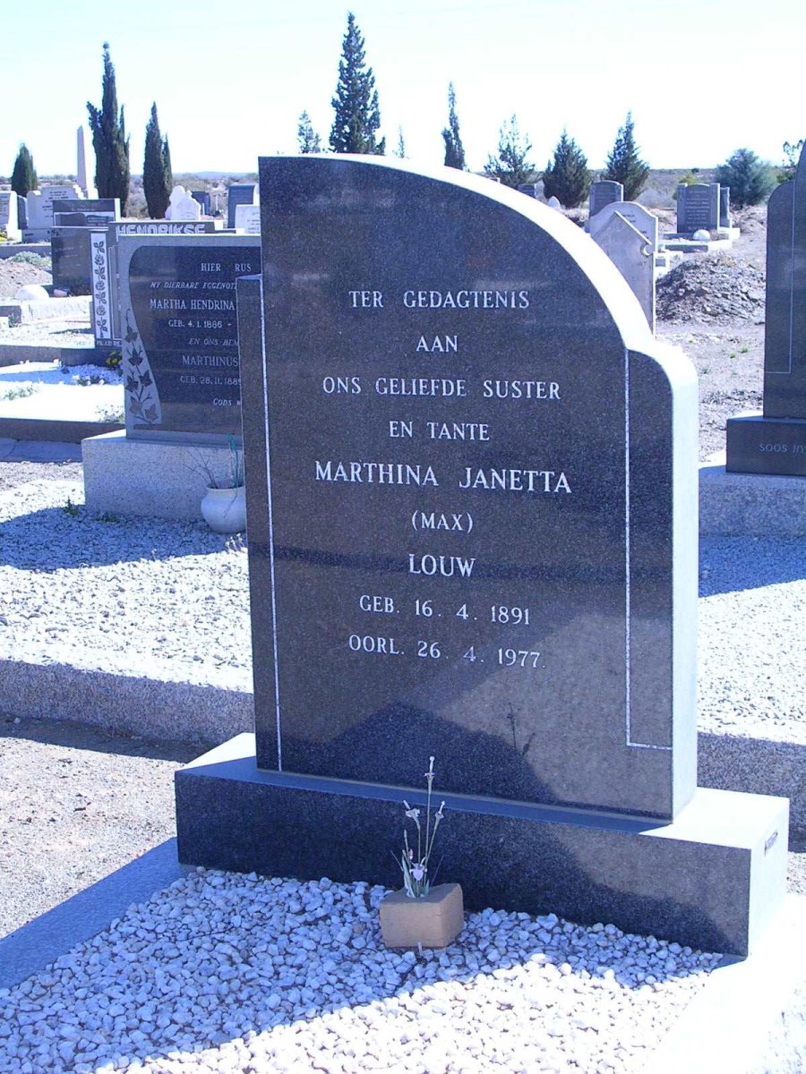 LOUW Marthina Janetta 1891-1977