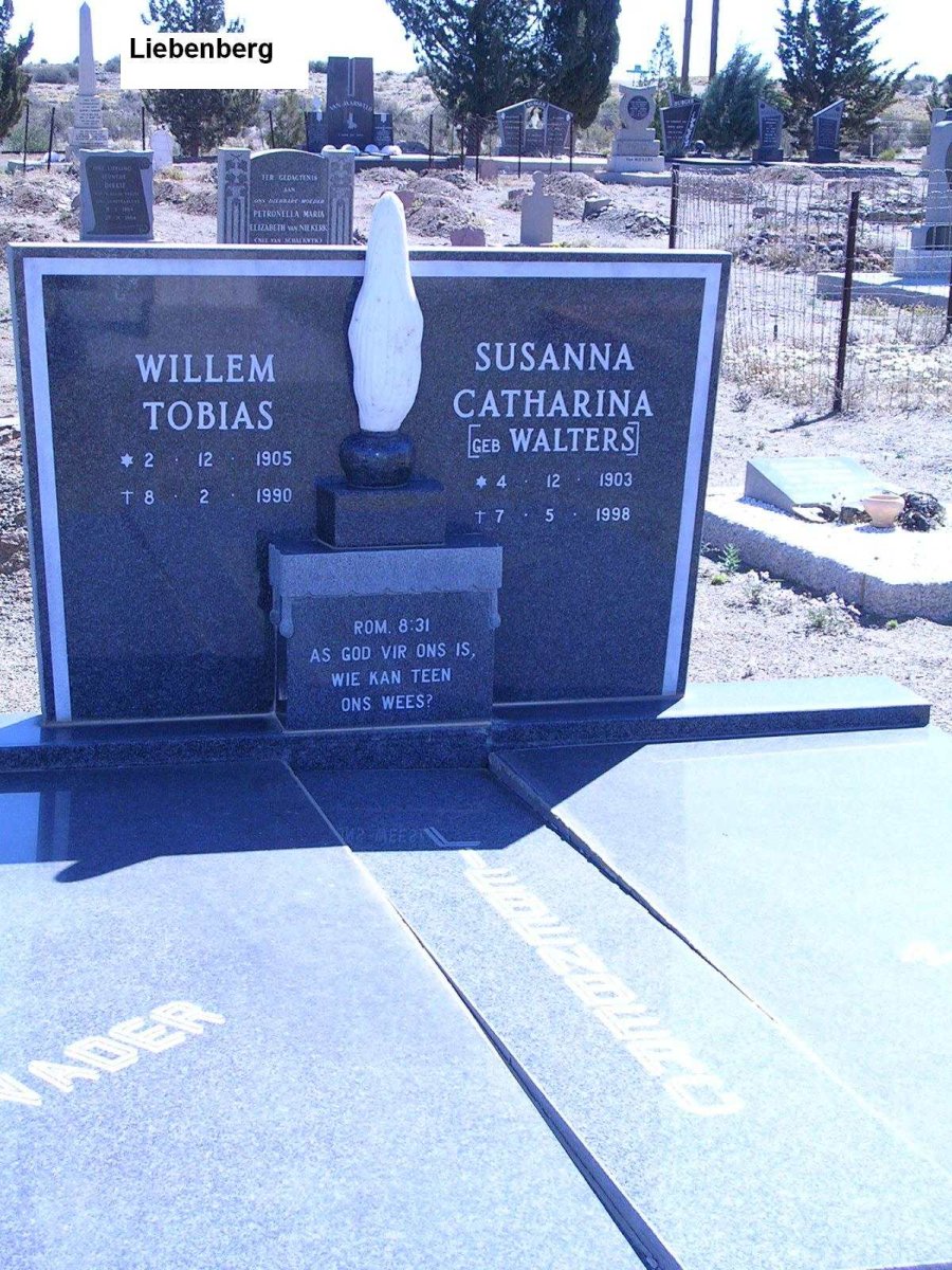 LIEBENBERG Willem Tobias 1905-1990 & Susanna Catharina WALTERS 1903-1998
