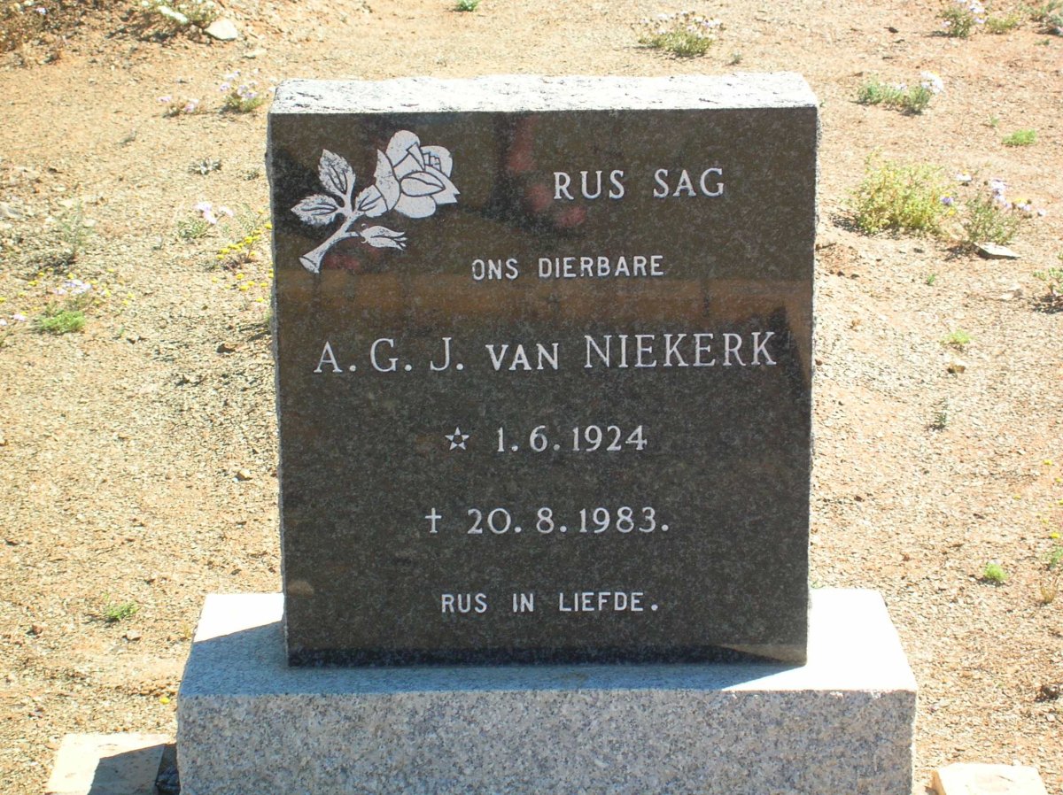 NIEKERK A.G.J., van 1924-1983