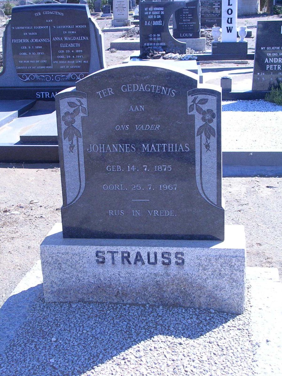 STRAUSS Johannes Matthias 1875-1967