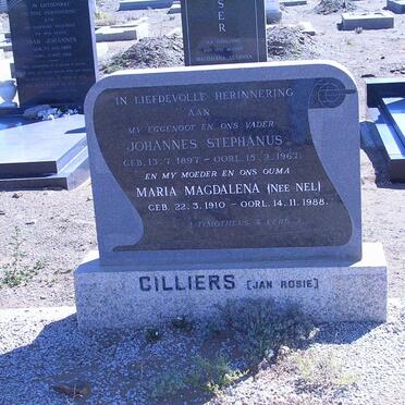 CILLIERS Johannes Stephanus 1897-1967 &amp; Maria Magdalena NEL 1910-1988
