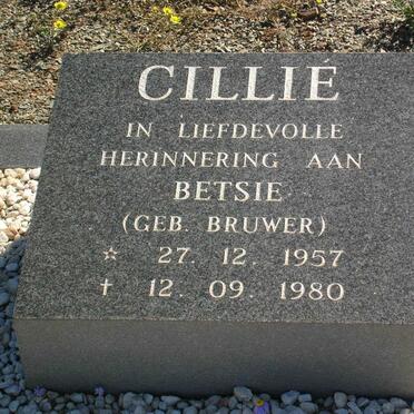 CILLIÉ Betsie nee BRUWER 1957-1980