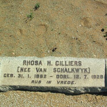 CILLIERS Rhosa H. nee VAN SCHALKWYK 1862-1928
