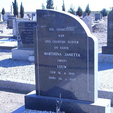 LOUW Marthina Janetta 1891-1977