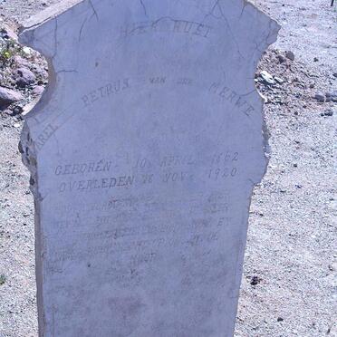 MERWE Carel Petrus, van der 1862-1920