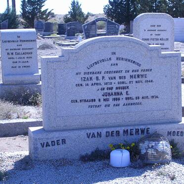 MERWE Izak S.P., van der 1872-1946 &amp; Johanna E. STRAUSS 1886-1974