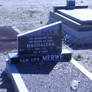 MERWE Magdalena, van der 1898-1987