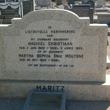 MARITZ Machiel Christiaan 1902-1955 &amp; Martha Sophia MOUTON 1902-