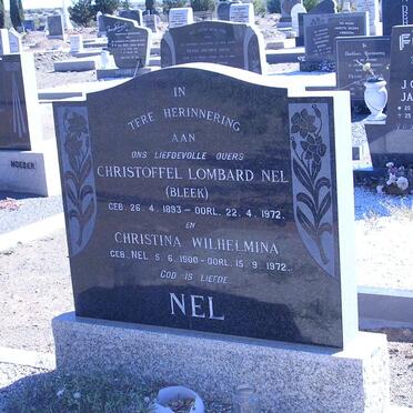 NEL Christoffel Lombard 1893-1972 &amp; Christina Wilhelmina NEL 1900-1972