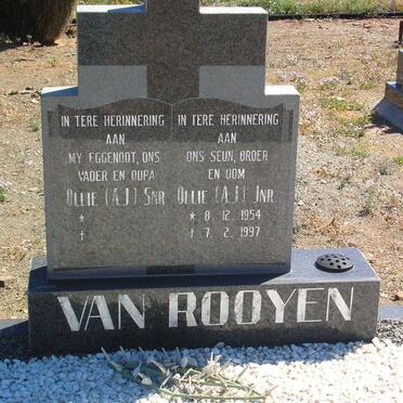 ROOYEN A.J., van - :: VAN ROOYEN A.J. 1954-1997