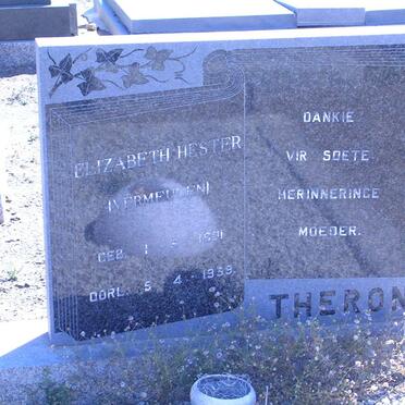 THERON Elizabeth Hester nee VERMEULEN 1901-1939