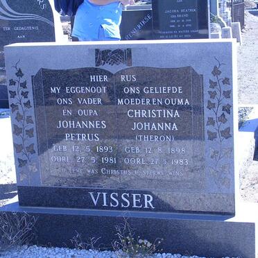 VISSER Johannes Petrus 1893-1981 &amp; Christina Johanna THERON 1898-1983