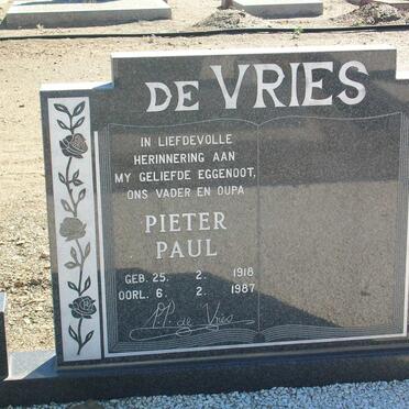 VRIES Pieter Paul, de 1918-1987