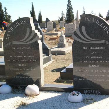 VILLIERS Pieter, de -1958 &amp; Hannah -1990