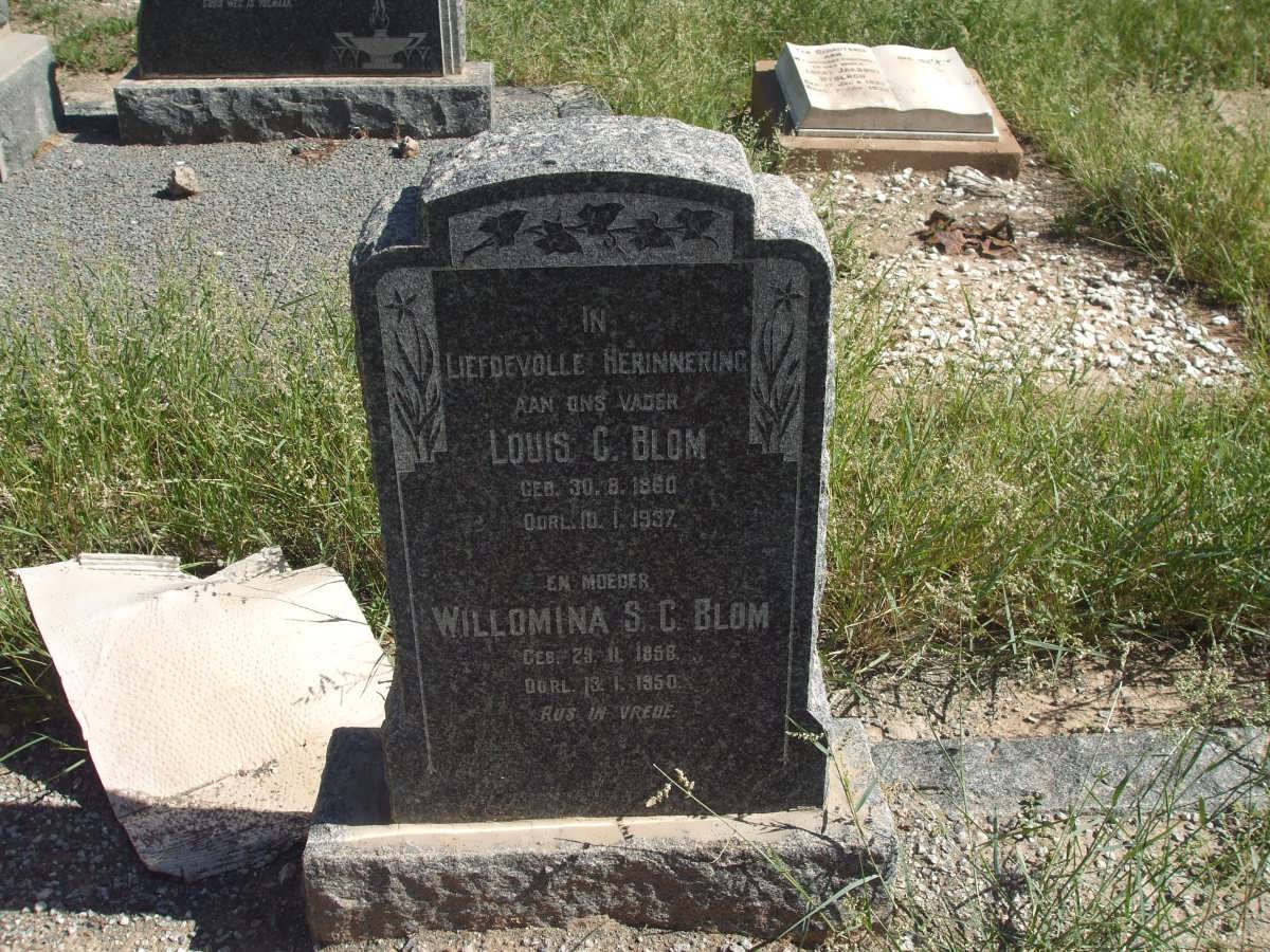 BLOM Louis C. 1860-1937 & Willomina S.C. 1858-1950