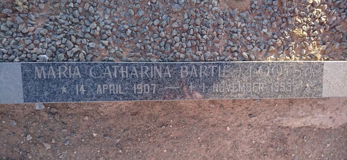 BARTIE Burrie 1907-1942 & Maria Catharina LOOTS 1907-1993