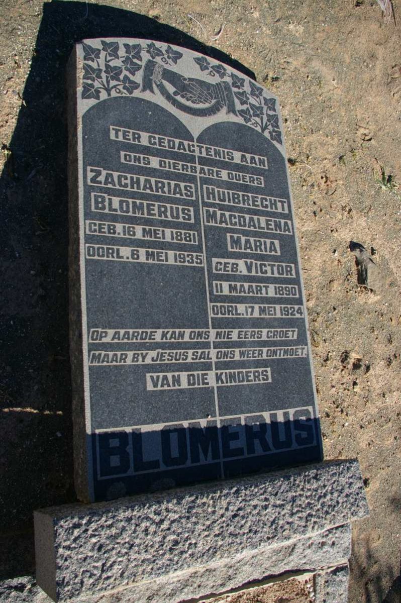 BLOMERUS Zacharias 1881-1935 & Huibrecht Magdalena Maria VICTOR 1890-1924