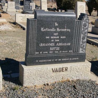 KOTZE Johannes Abraham 1893-1970