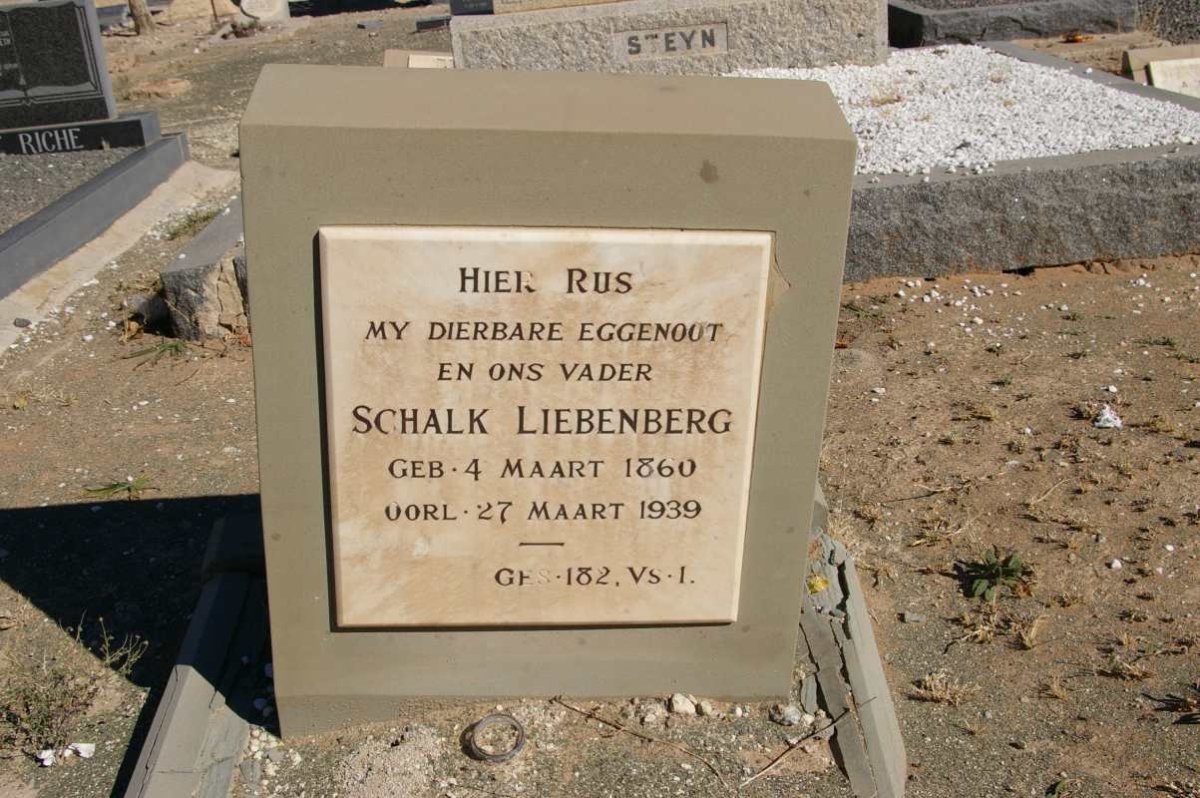 LIEBENBERG Schalk 1860-1939