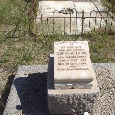 LOUW Sophy A. nee SANDILANDS 1886-1935
