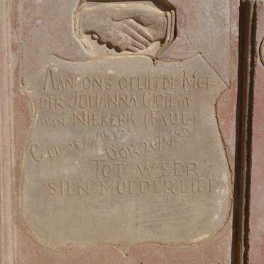 NIEKERK Dirk Johannes, van 1881-1940 &amp; Johanna Cicilia FAUL 1885-1952