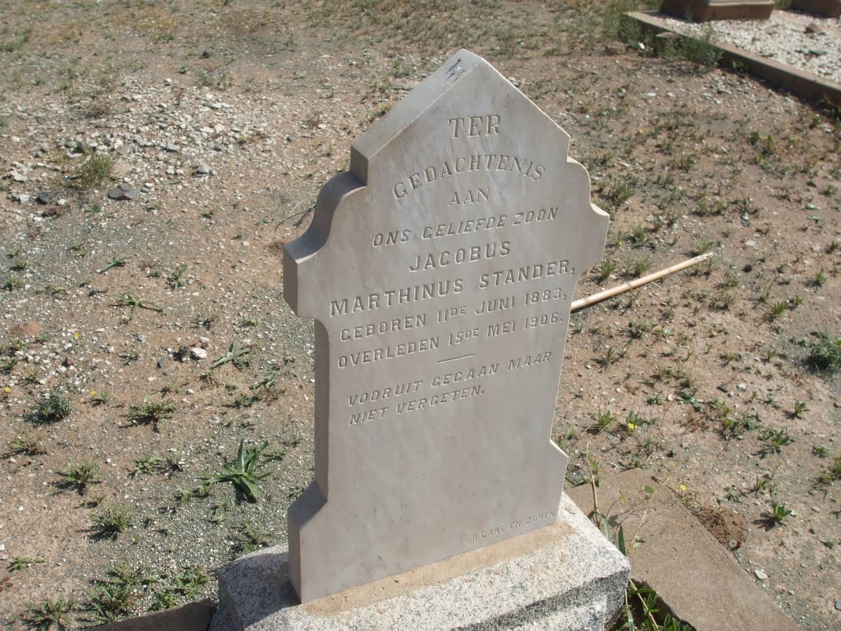 STANDER Jacobus Marthinus 1883-1906