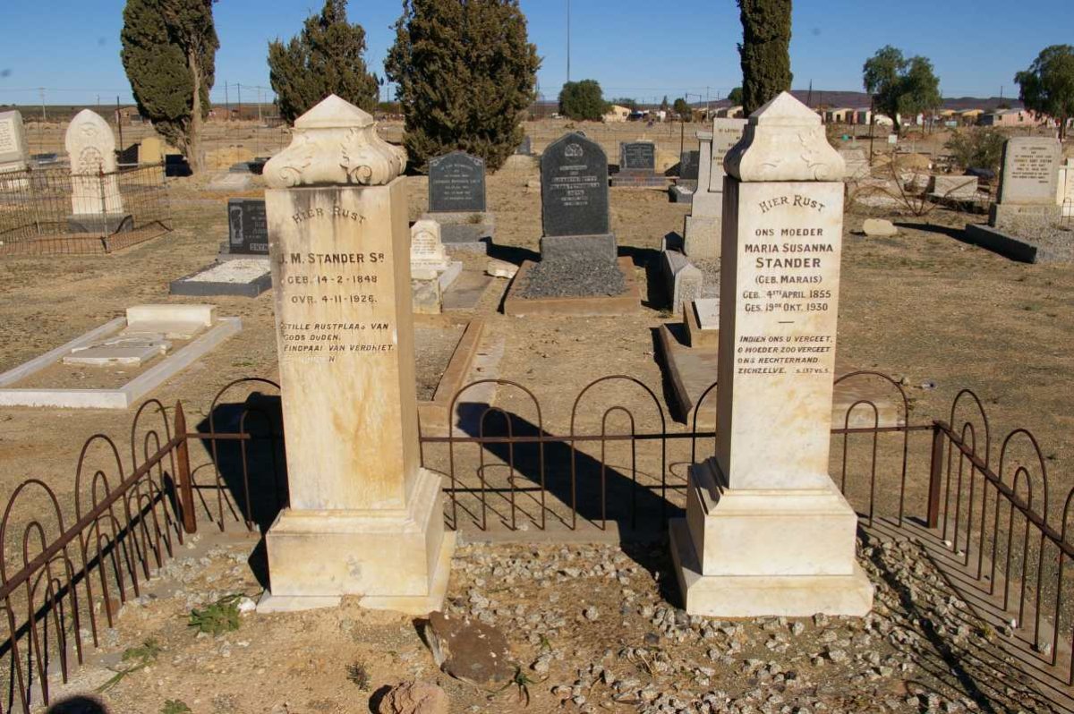 STANDER J.M. 1848-1926 &amp; Maria Susanna MARAIS 1855-1930