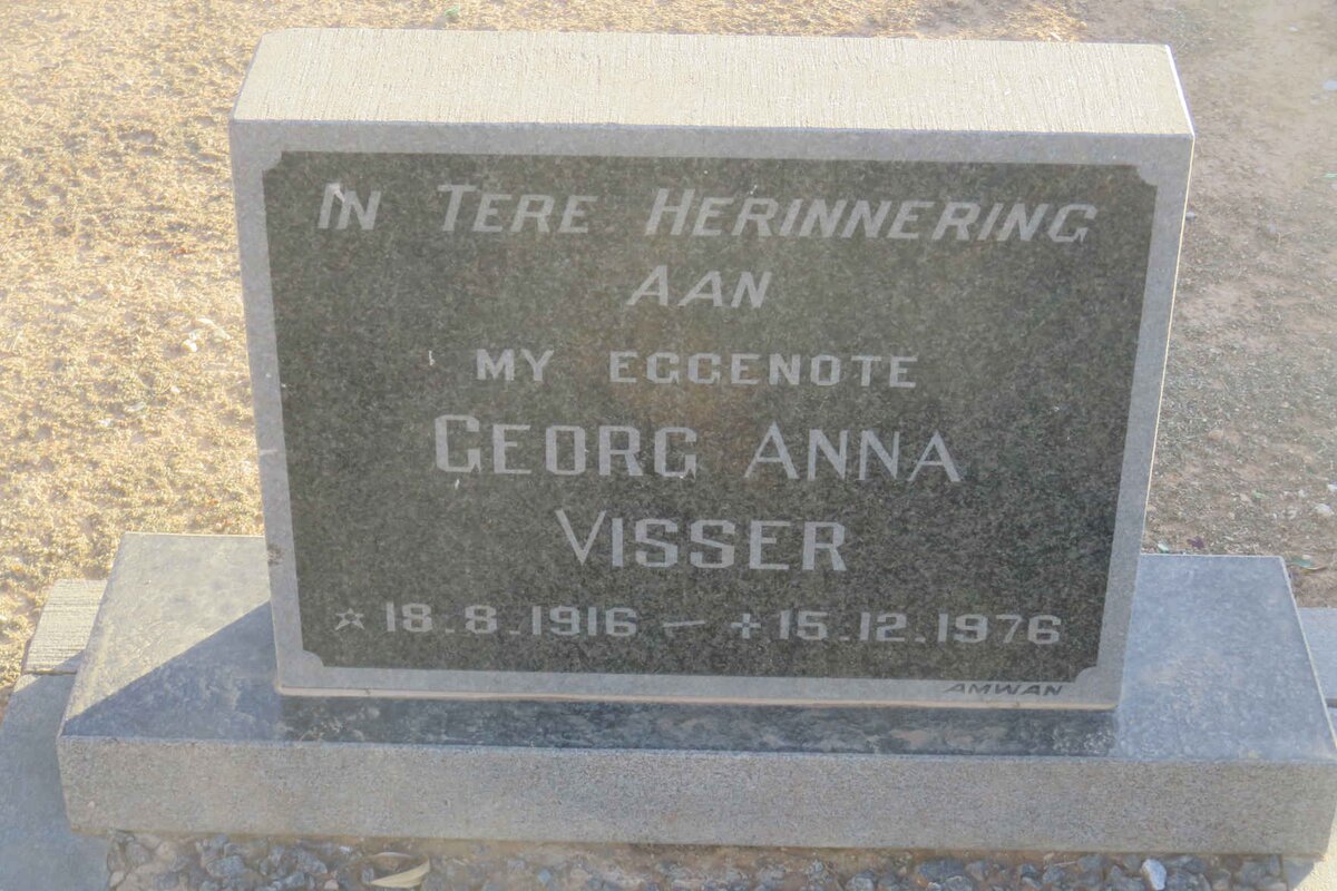 VISSER Georg Anna 1916-1976
