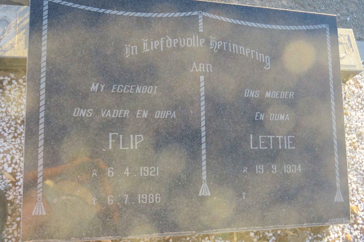 ? Flip 1921-1986 & Lettie 1934-