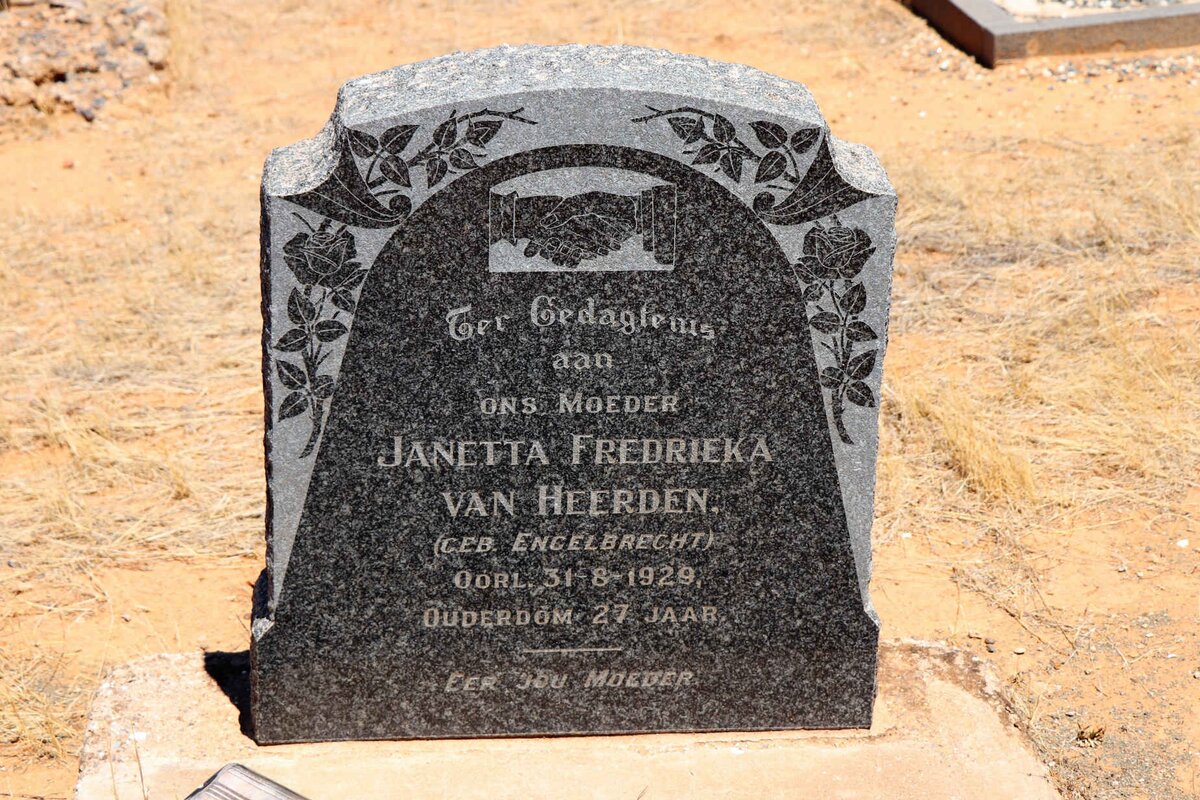 HEERDEN Janetta Fredrieka, van nee ENGELBRECHT -1929