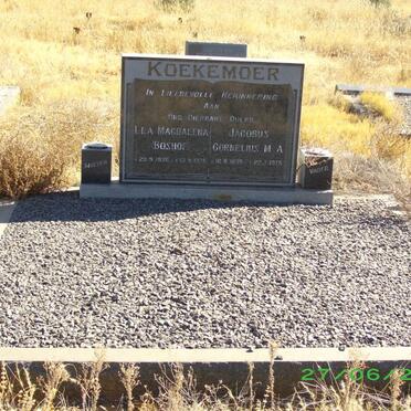 KOEKEMOER Jacobus Cornelius M.A. 1895-1975 &amp; Lea Magdalena BOSHOF 1896-1975
