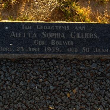 CILLIERS Aletta Sophia nee BOUWER -1959