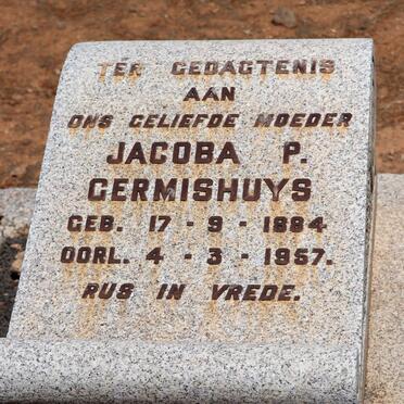 GERMISHUYS Jacobus E.L. 1884-1947 &amp; Jacoba P. 1884-1957