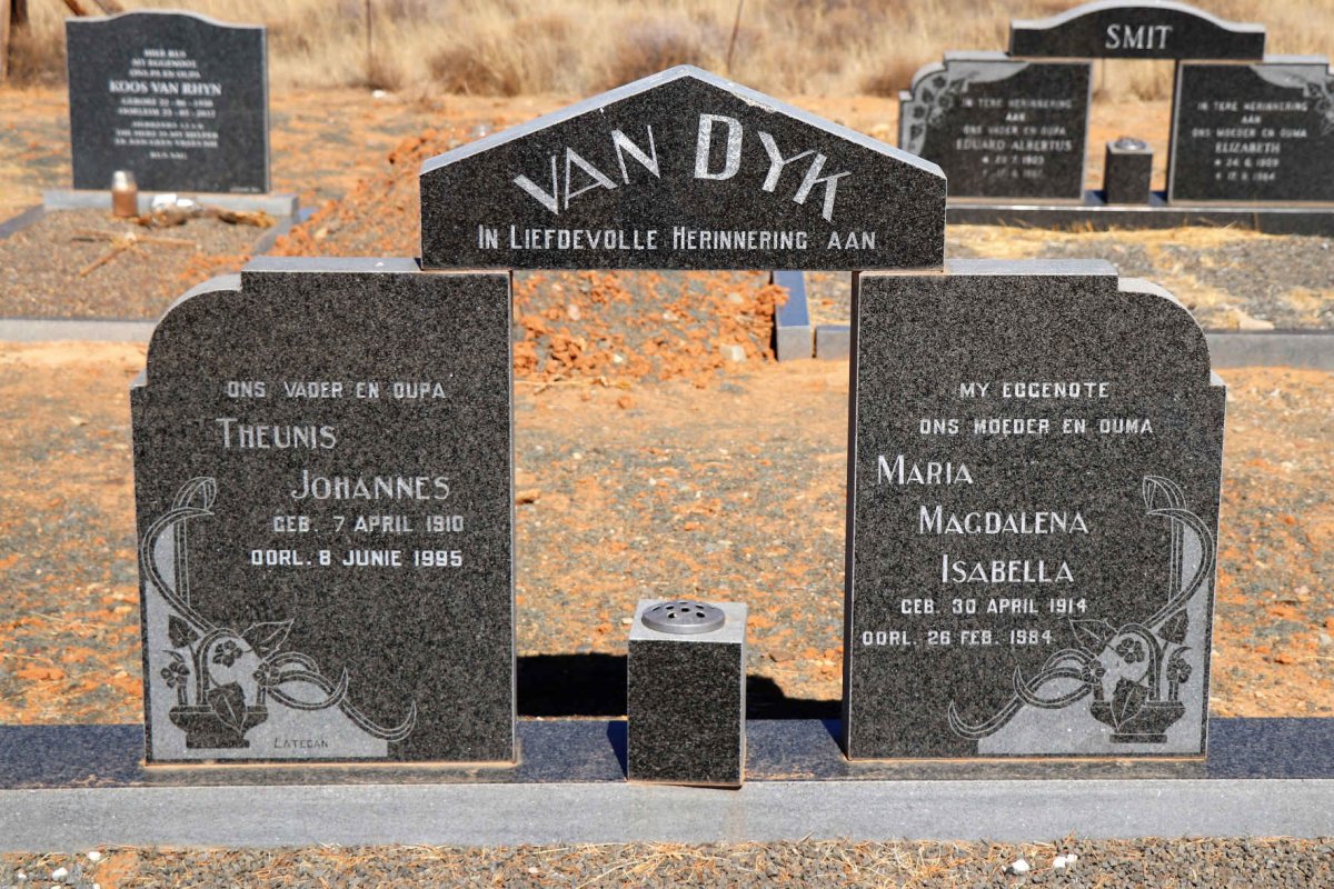 DYK Theunis Johannes 1910-1995, van & Maria Magdalena Isabella 1914-1984