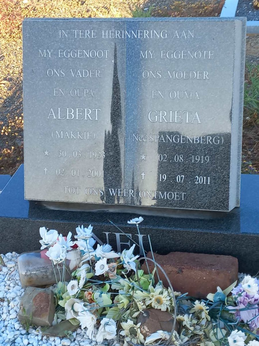 NEL Albert 1923-2001 & Grieta SPANGENBERG 1919-2011