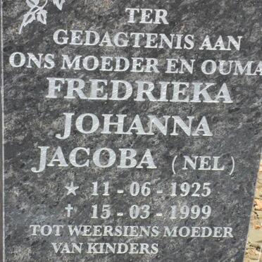 SMITH Fredrieka Johanna Jacoba nee NEL 1925-1999