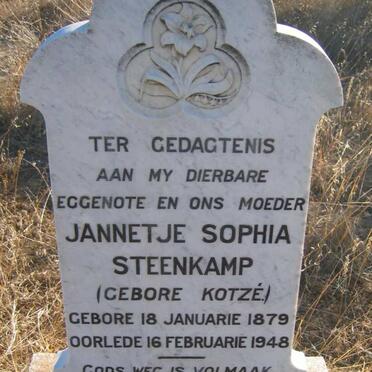 STEENKAMP Jannetje Sophia nee KOTZE 1879-1948