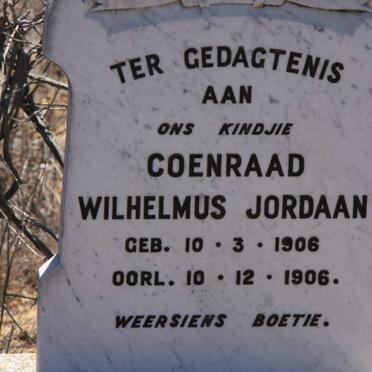 JORDAAN Coenraad Wilhelmus 1906-1906