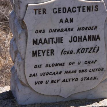 MEYER Maaitjie Johanna nee KOTZE