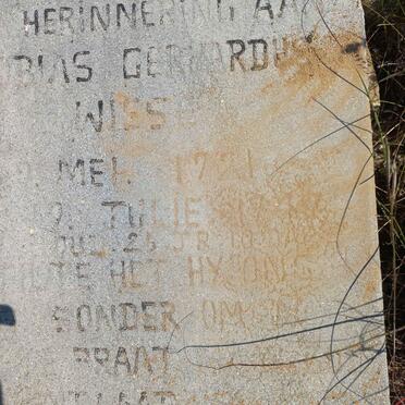 WIESE Tobias Gerhardus 1921-1947 _2