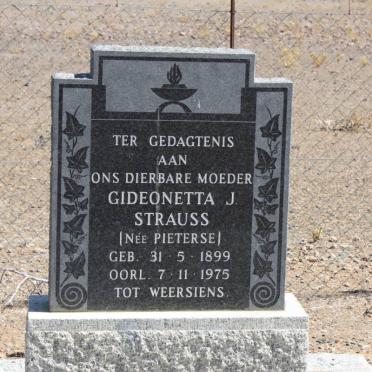 STRAUSS Gideonetta J. nee PIETERSE 1899-1975